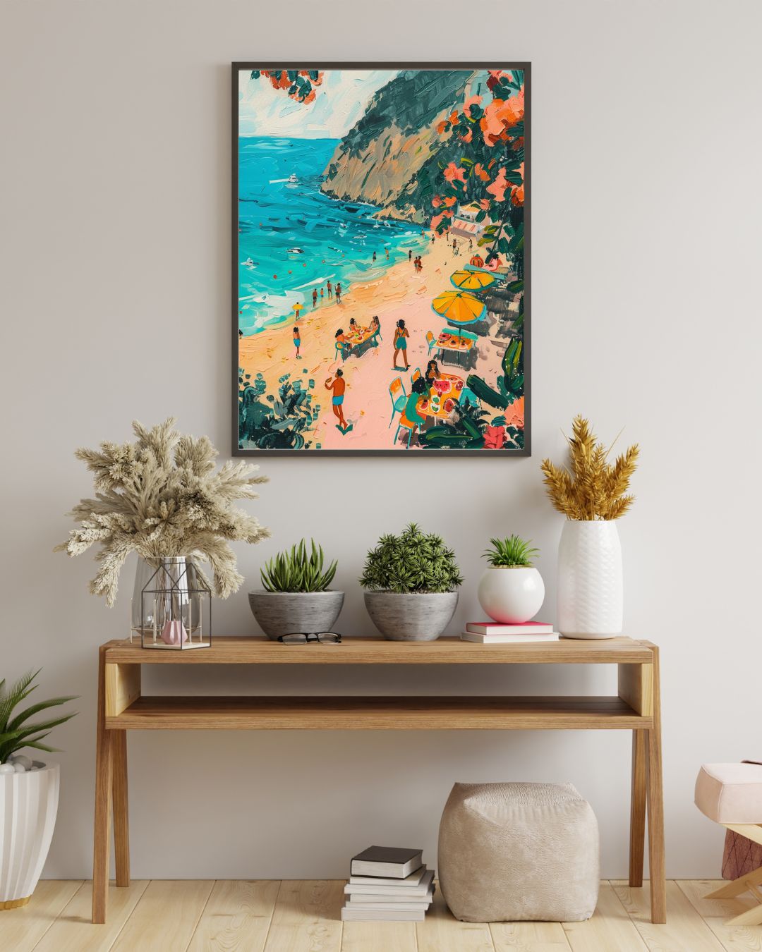 Coastal Escape: Beach Scene Poster