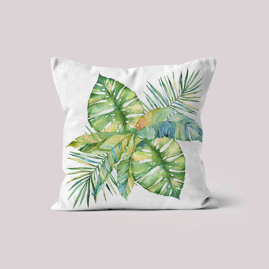 Tropical Monstera Leaf Cushion