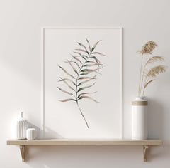 Dainty Tropical Palm Leaf Poster