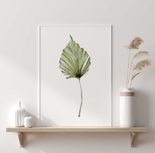 Tropical Green Leaf Poster