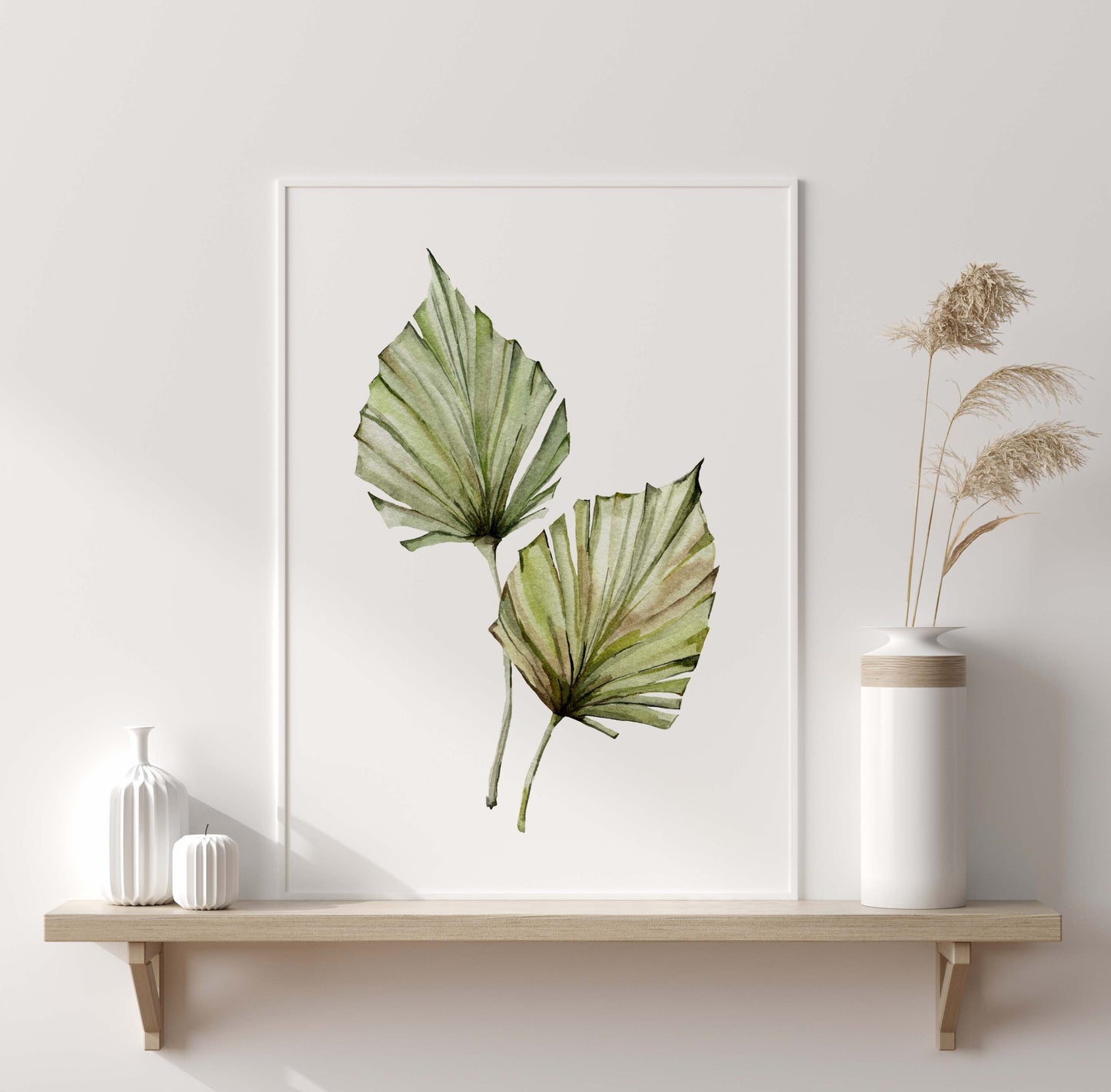 Tropical Green Leaves Poster