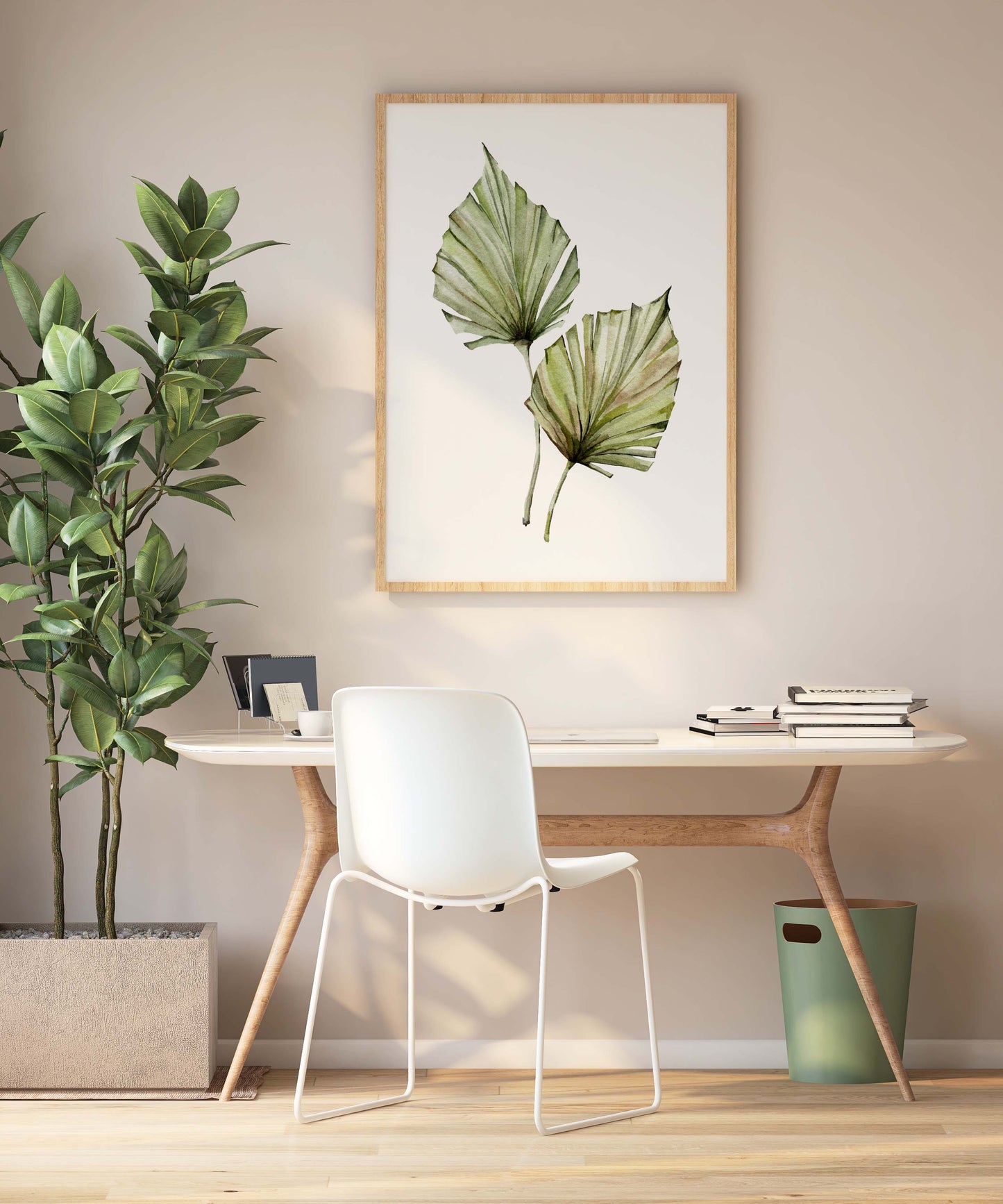 Tropical Green Leaves Poster