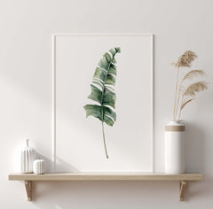 Tropical Banana Leaf Poster