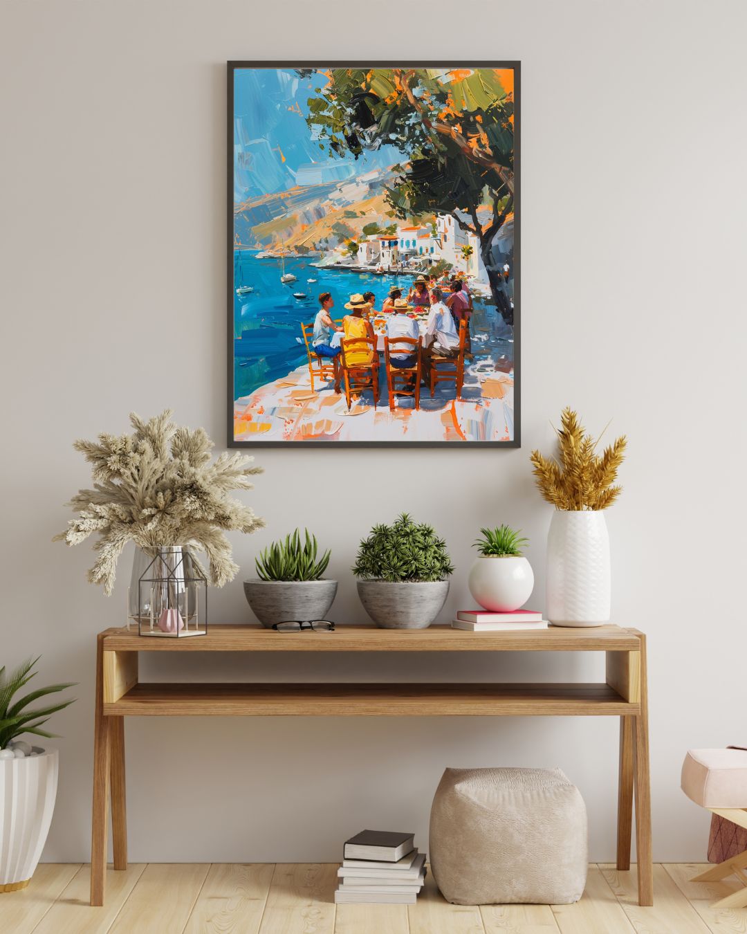 Mediterranean Lunch by the Sea Friends Poster