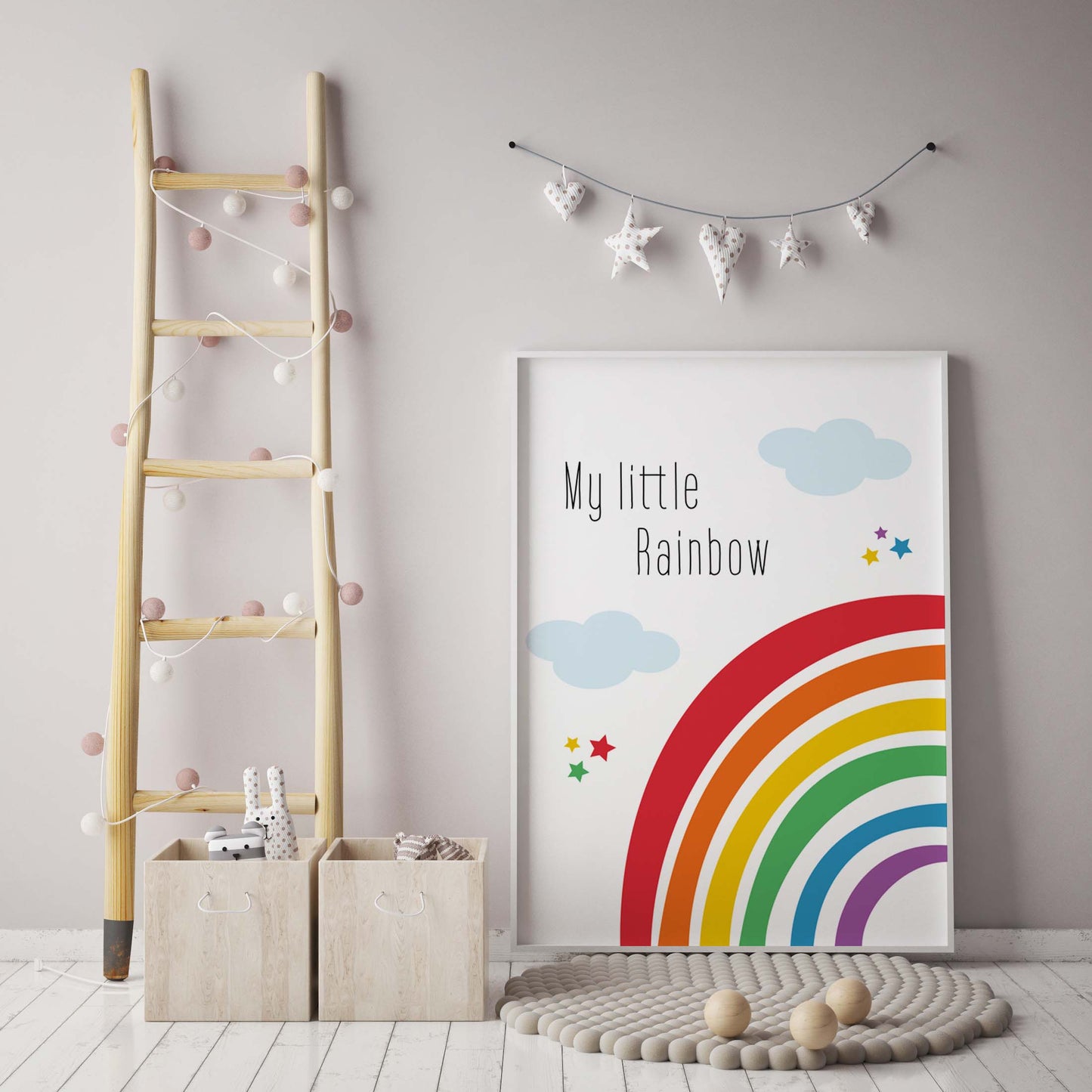 My Little Rainbow Nursery Print