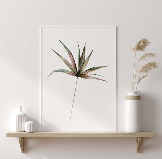 Tropical Palm Leaf Poster