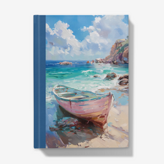 Pastel Boat by the Shore Notebook