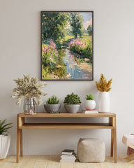 Peaceful Riverside Meadow Poster