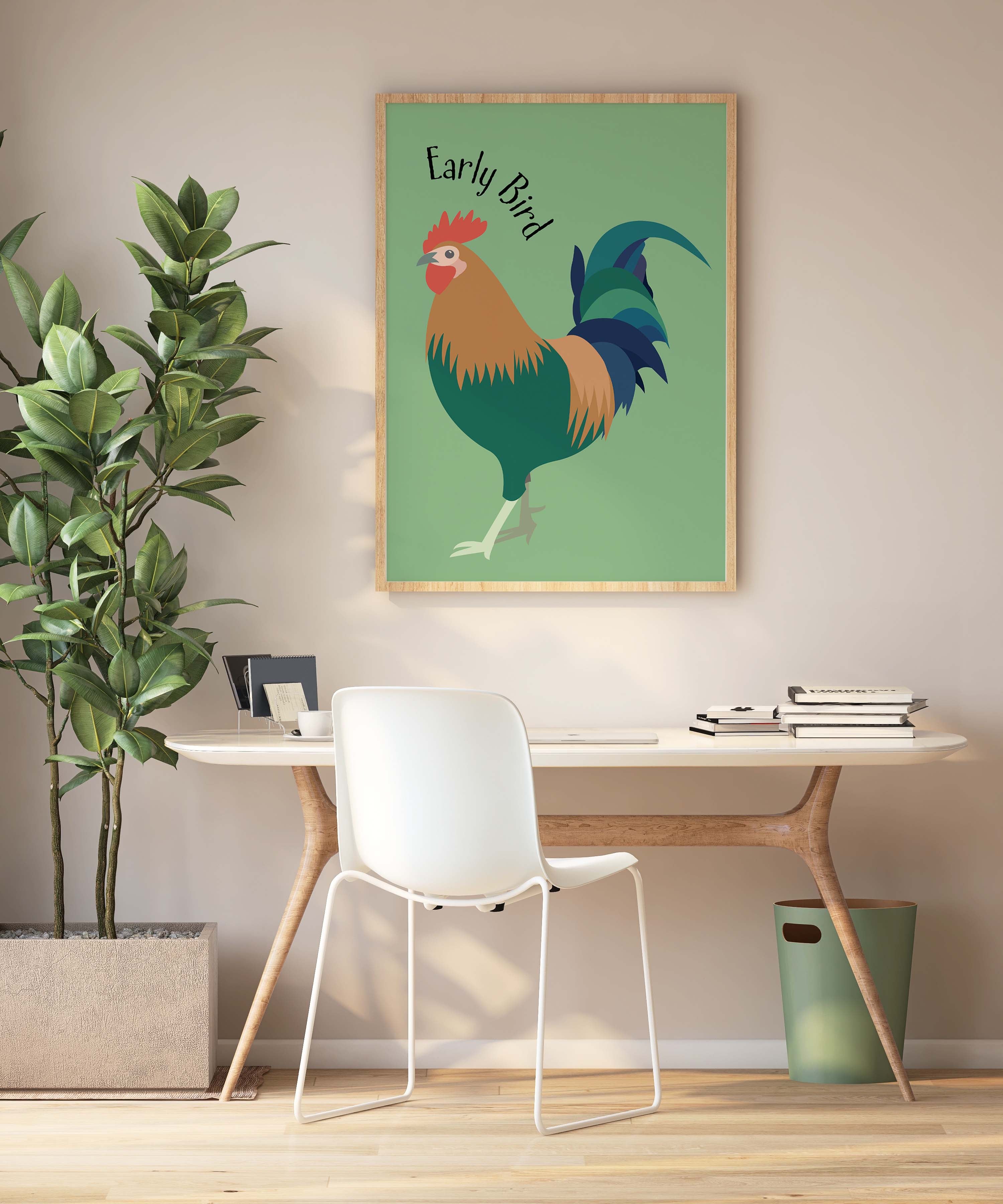 Rooster Farm Animal Poster