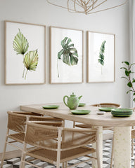 Set of 3 Tropical Leaves Posters