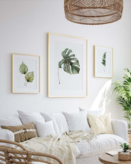 Set of 3 Tropical Leaves Posters