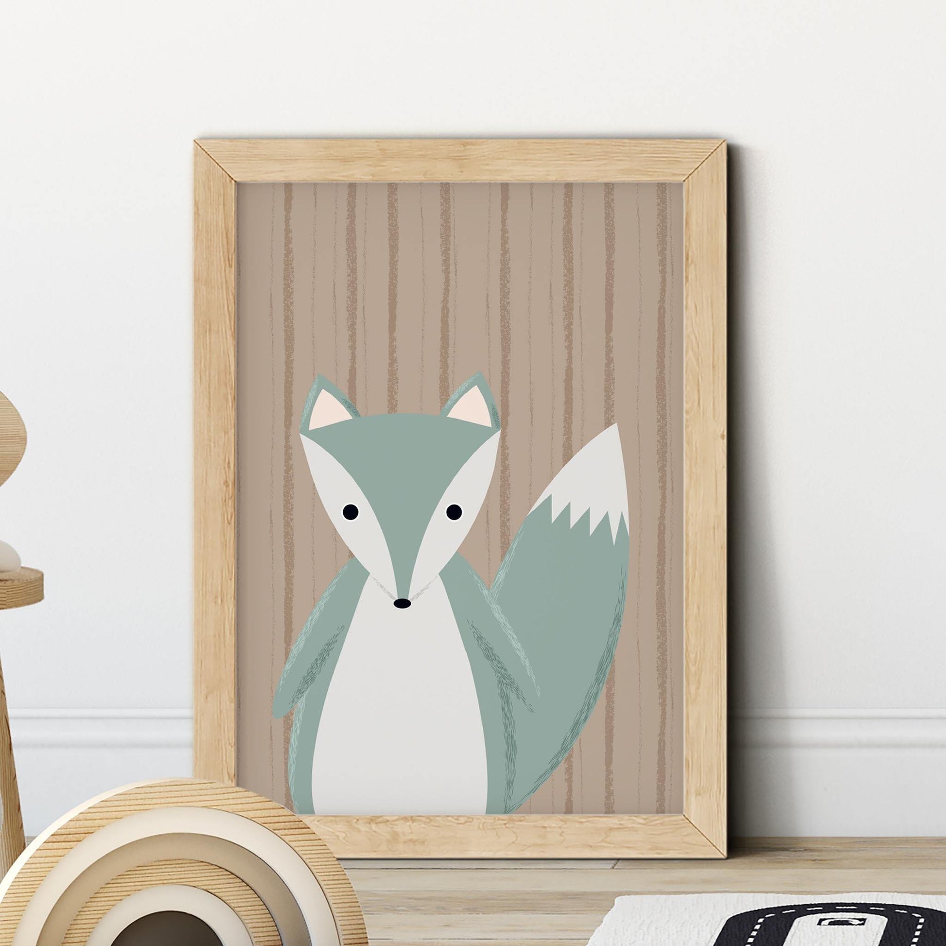 Fox-illustration-prints-for-kids-room