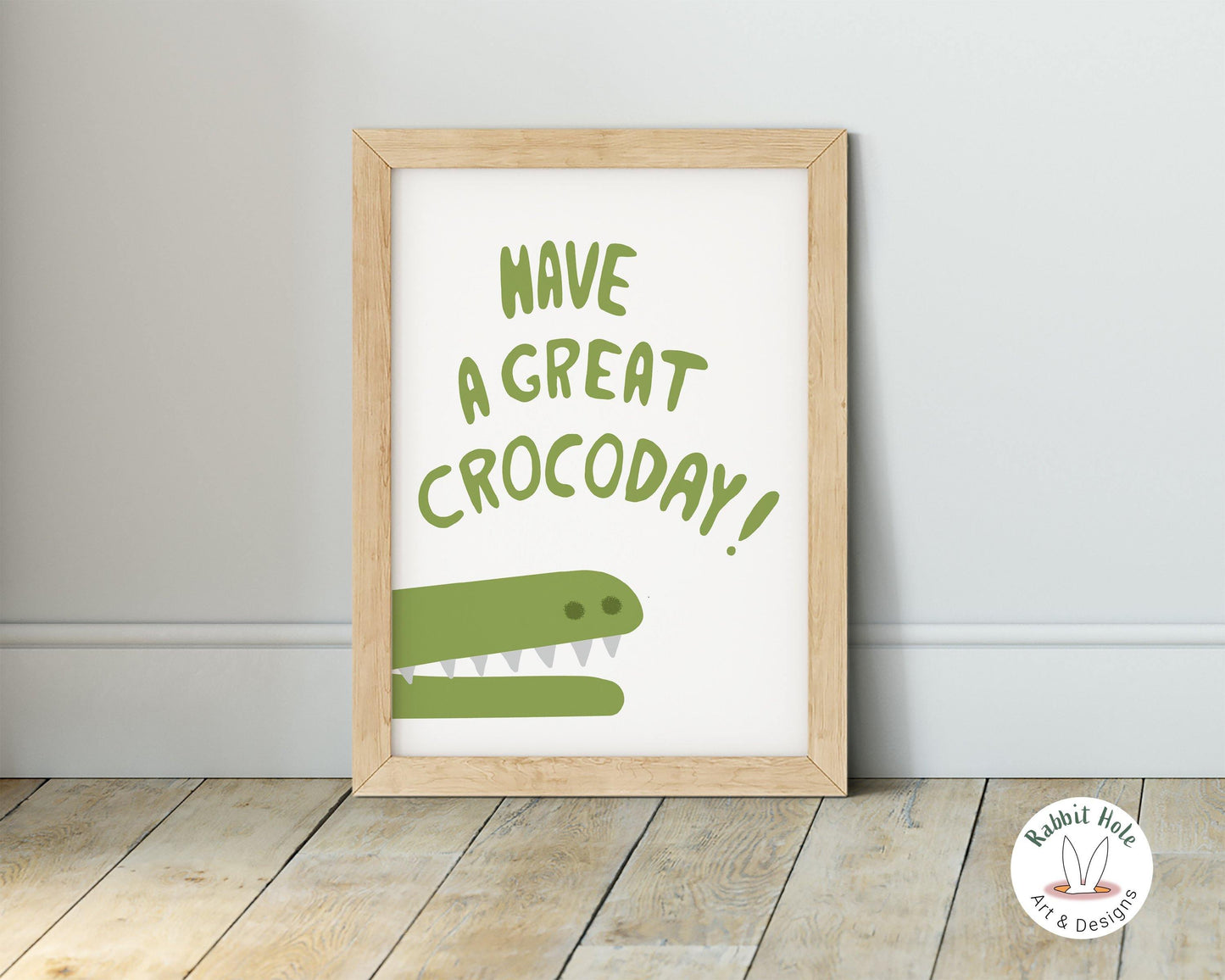 Set of 2 Safari Crocodile Nursery Prints - rabbitholeartdesigns
