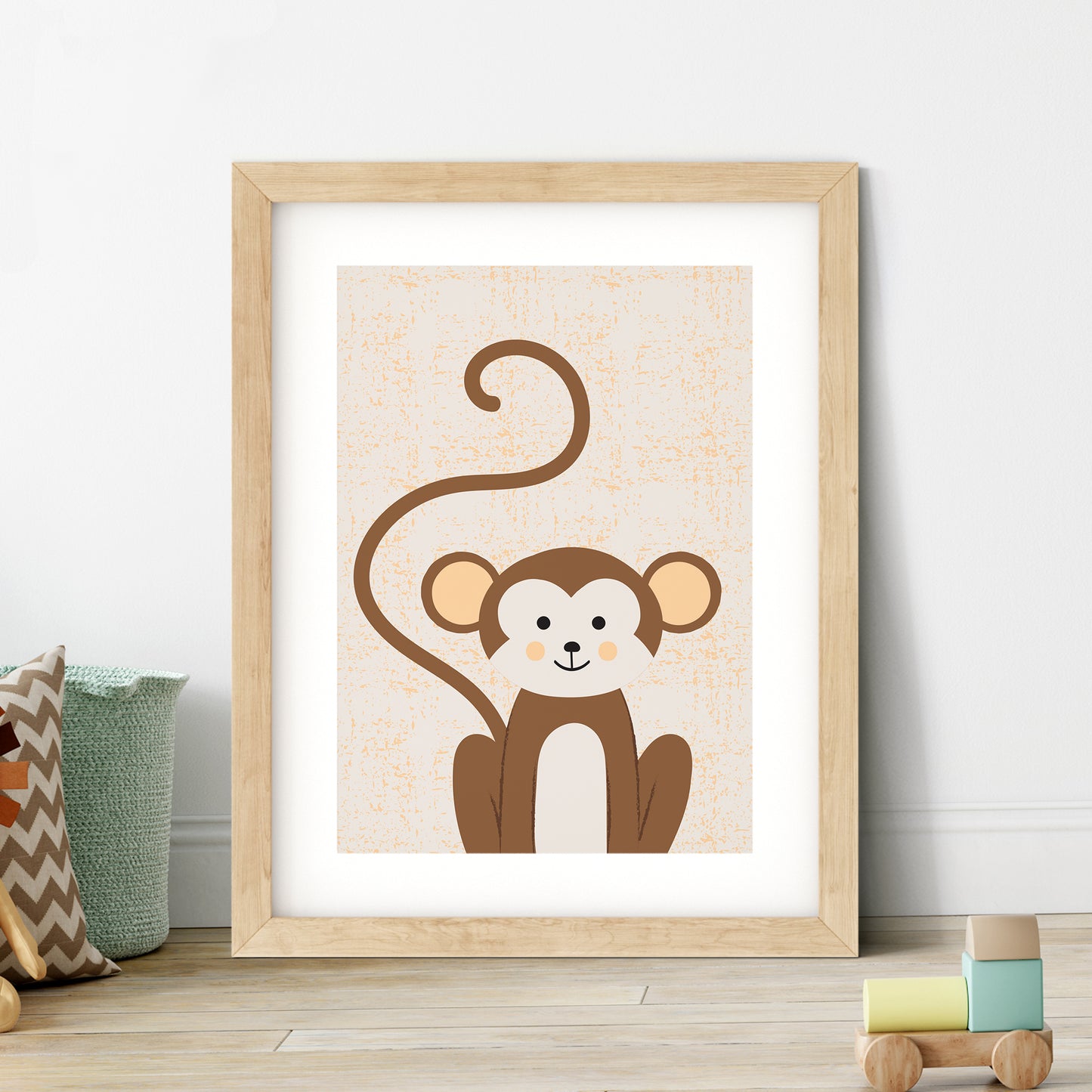 Monkey Animal Print For Nursery