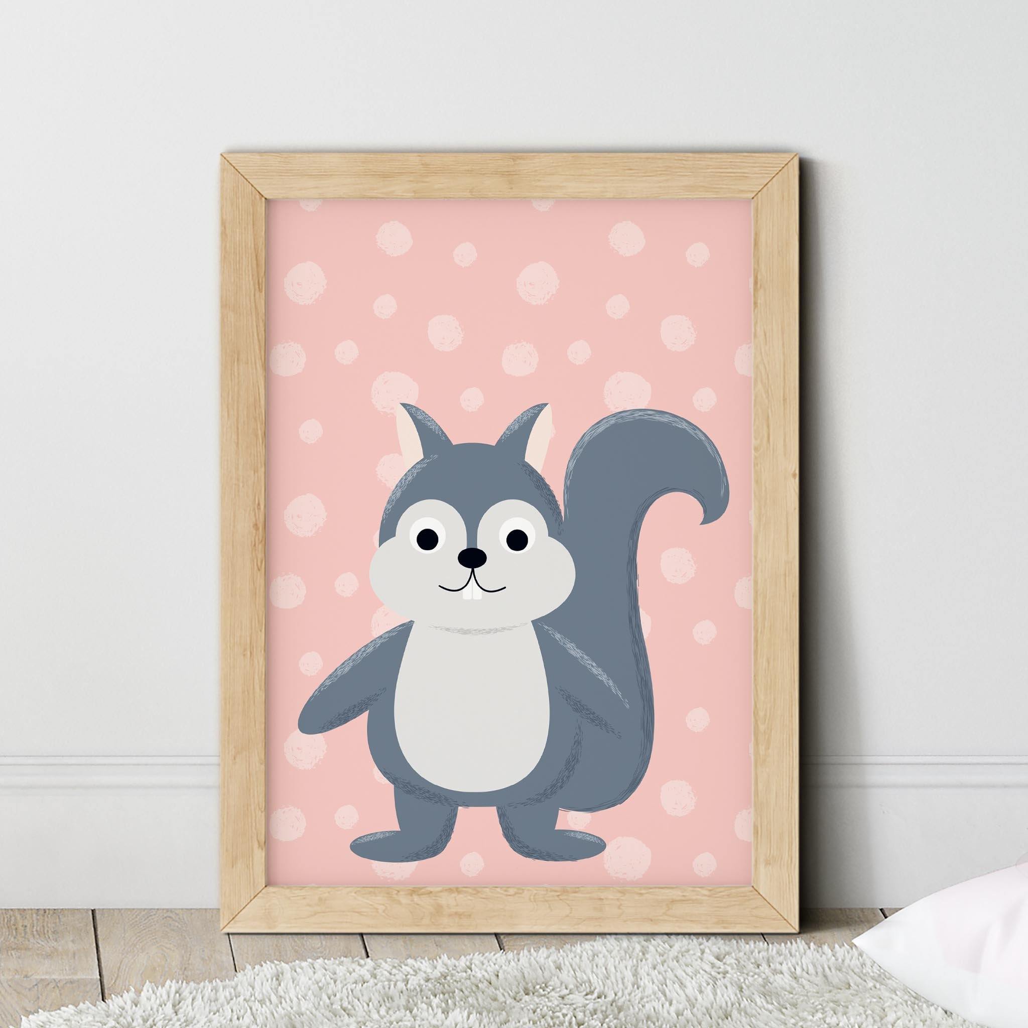 Pink-Animal-Wall-Art-For-Girls-Room