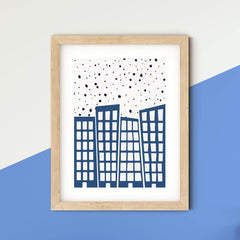 Superhero City Illustration - rabbitholeartdesigns