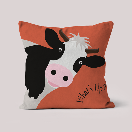 Cow Cushion With Fill Insert